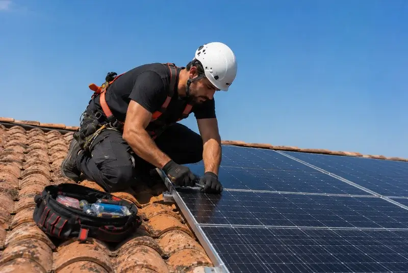 Maintenance et monitoring de panneaux solaires à Orsan